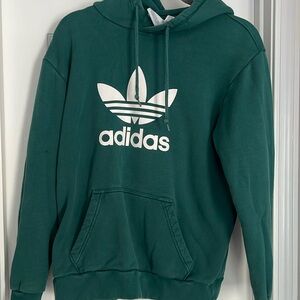 Adidas Trefoil Green Hoodie. Size Small.